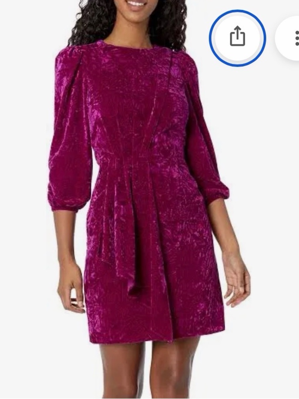 Velvet Long Sleeve Cocktail Dress
